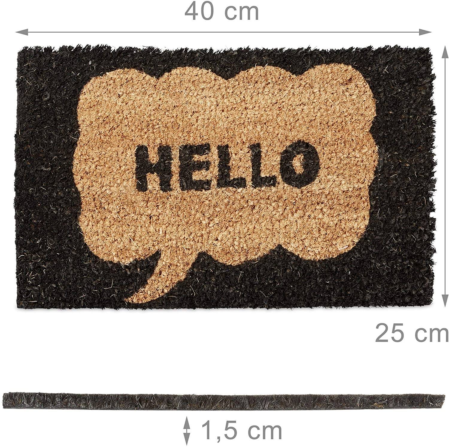 Helloshop26 - Mini paillasson tapis de sol porte d’entrée essuie-pieds enfants fibres coco - Imagen 2
