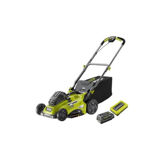 Ryobi - RYOBI - Tondeuse poussée 36V - Ø coupe 40 cm - ramassage et mulching - 1 batterie lithium+ 5,0 Ah et chargeur 1,7 A - RLM36X41 - Image 1