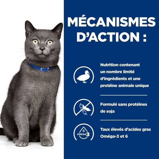 CROQUETTES CHAT ADULT PRESCRIPTION DIETS D/D FOOD SENSITIVITIES - HILL'S 1,5 kg - Image 4