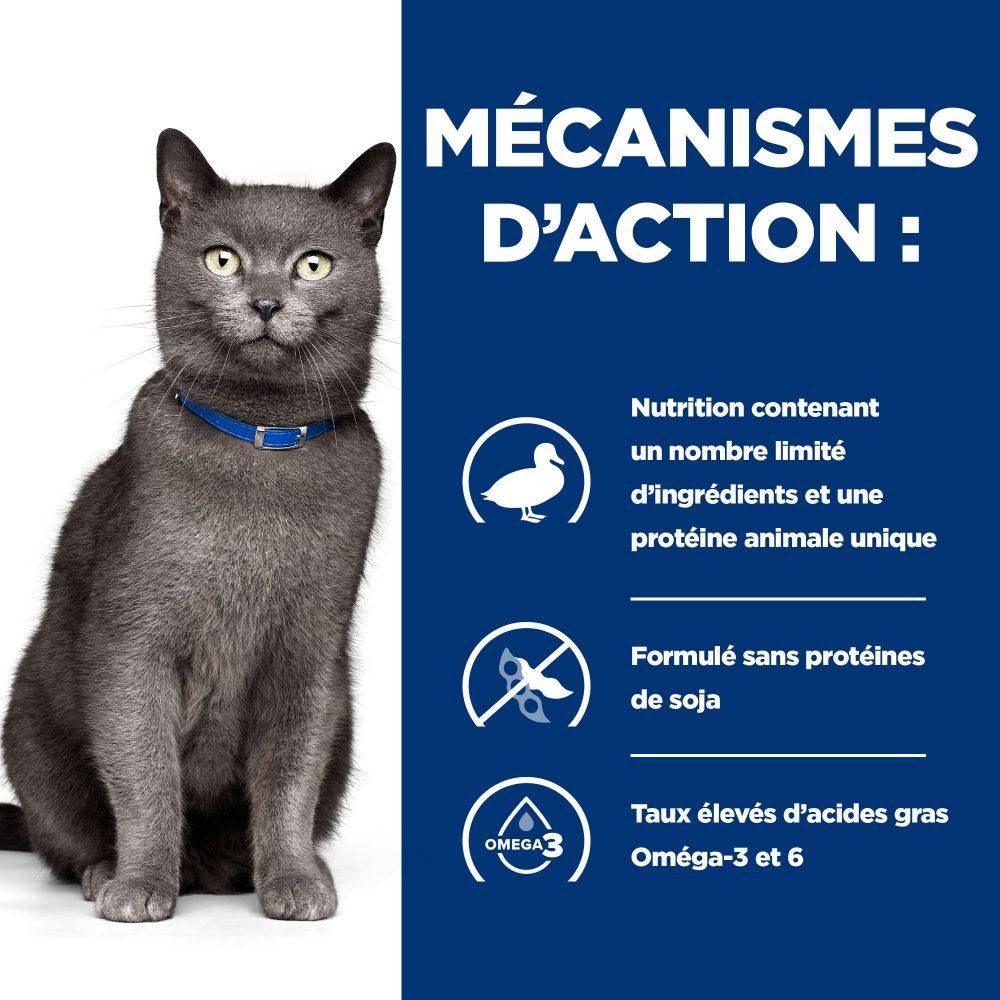 CROQUETTES CHAT ADULT PRESCRIPTION DIETS D/D FOOD SENSITIVITIES - HILL'S 1,5 kg - Image 4