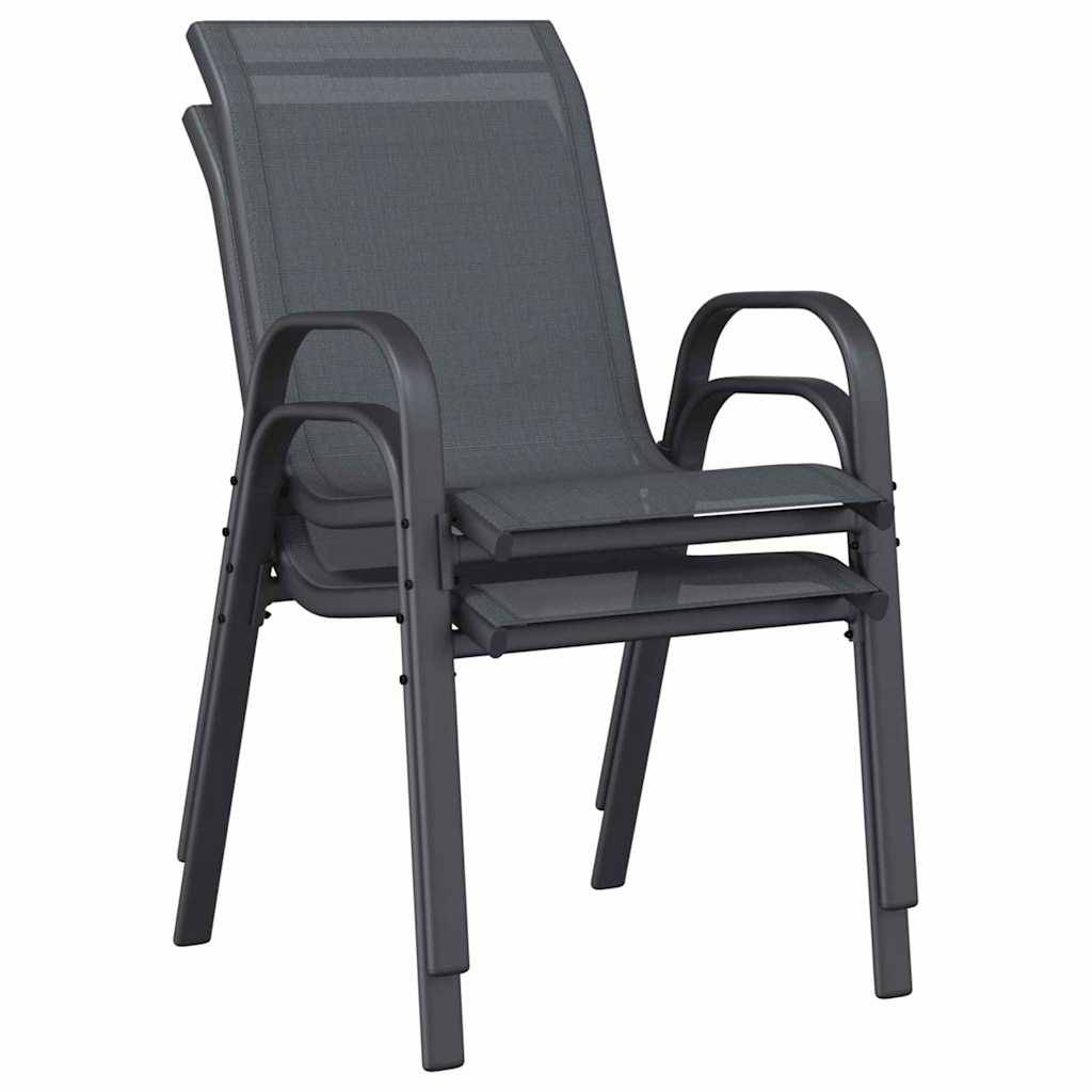 Salon de jardin 2 personnes en Acier et Textilène moderne pour balcon ou jardin Gris – ComfortXL Outdoor Living - Image 8