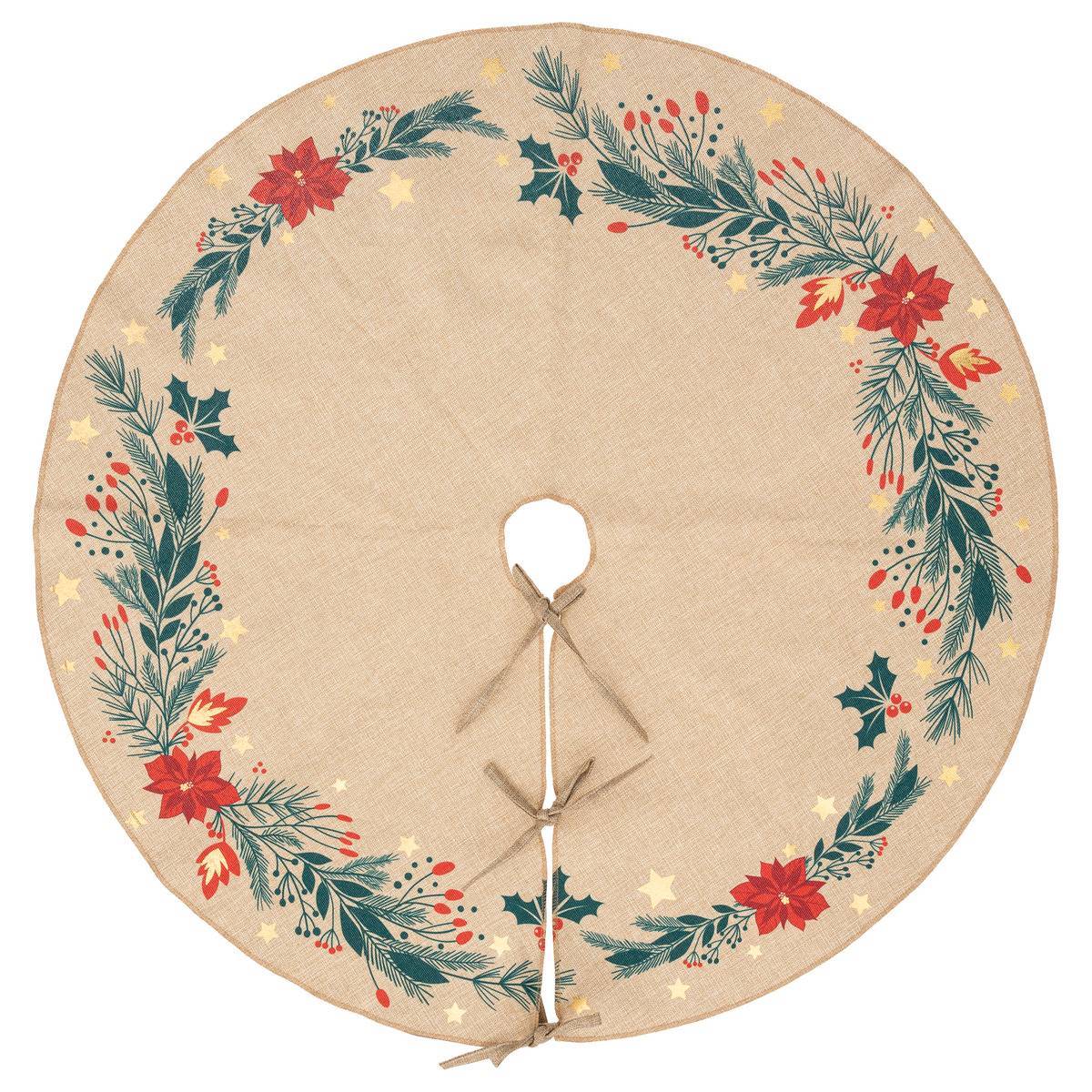 Fééric Lights & Christmas - Tapis de sapin poinsettia D90cm - Atmosphera Créateur d'intérieur