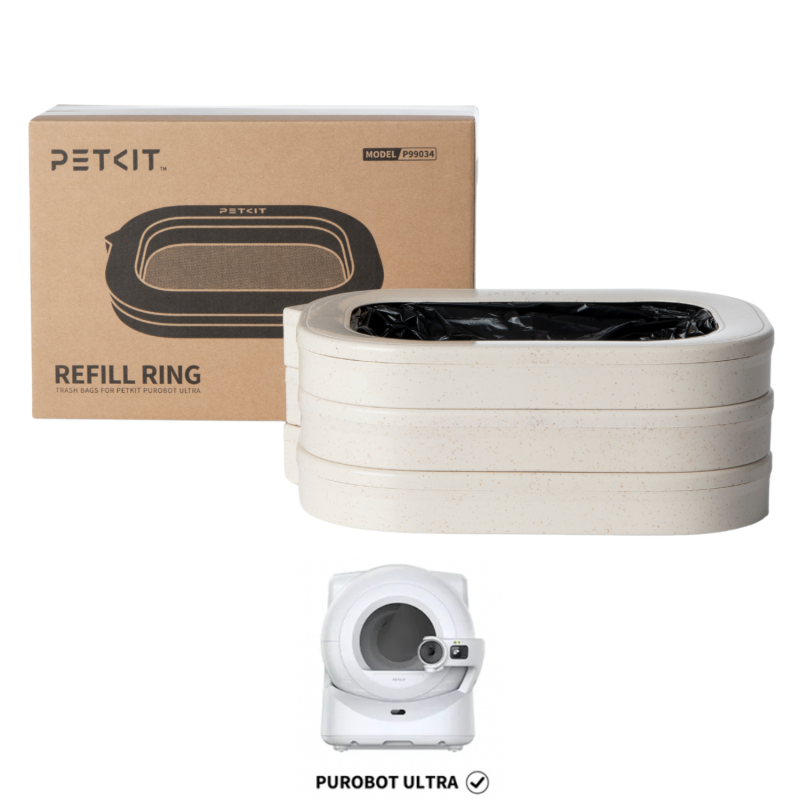 Recharges sacs poubelle pour litière automatique Lot de 3 Petkit - Image 1