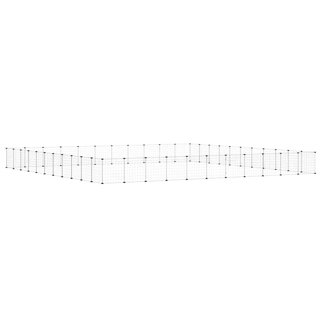 Vidaxl - Cage animaux de compagnie à 44 panneaux et porte Noir 385x385x35 cm vidaXL 3114022 - Imagen 8