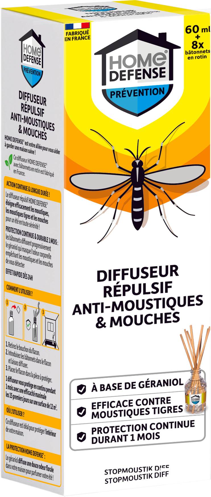 KB Home Defense - Diffuseur répulsif anti-moustiques et mouches Home Defense® - Image 1