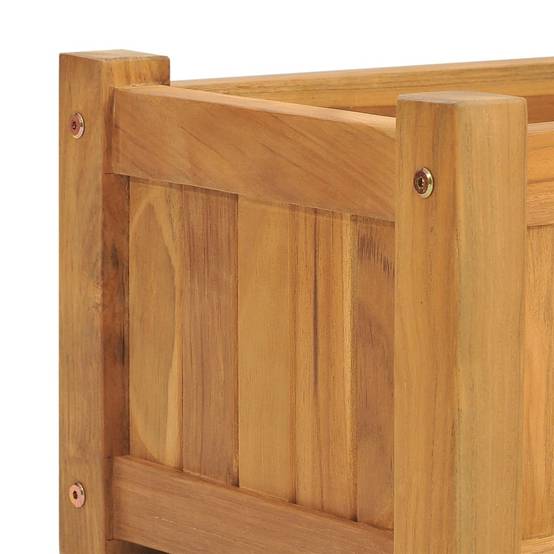 Jardinière | Lit surélevé 150x30x25 cm bois massif de teck - Image 7