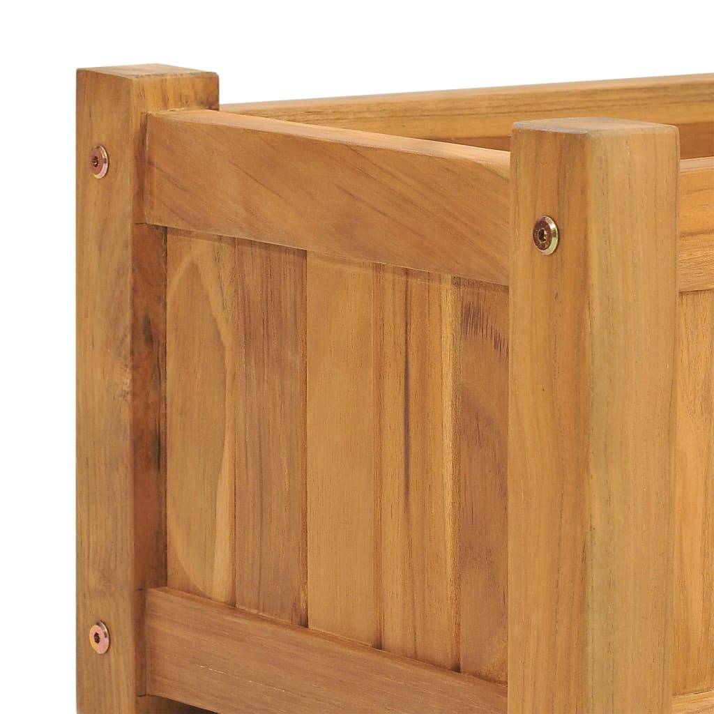 Jardinière | Lit surélevé 150x30x25 cm bois massif de teck - Image 7