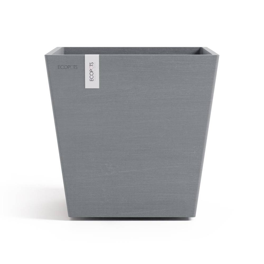Ecopots - Pot Carré Rotterdam 25 Bleu Gris + réservoir d'eau - 25,2 x 25,2 x H. 24,5 cm - 10,7 L ECOPOTS - Imagen 2