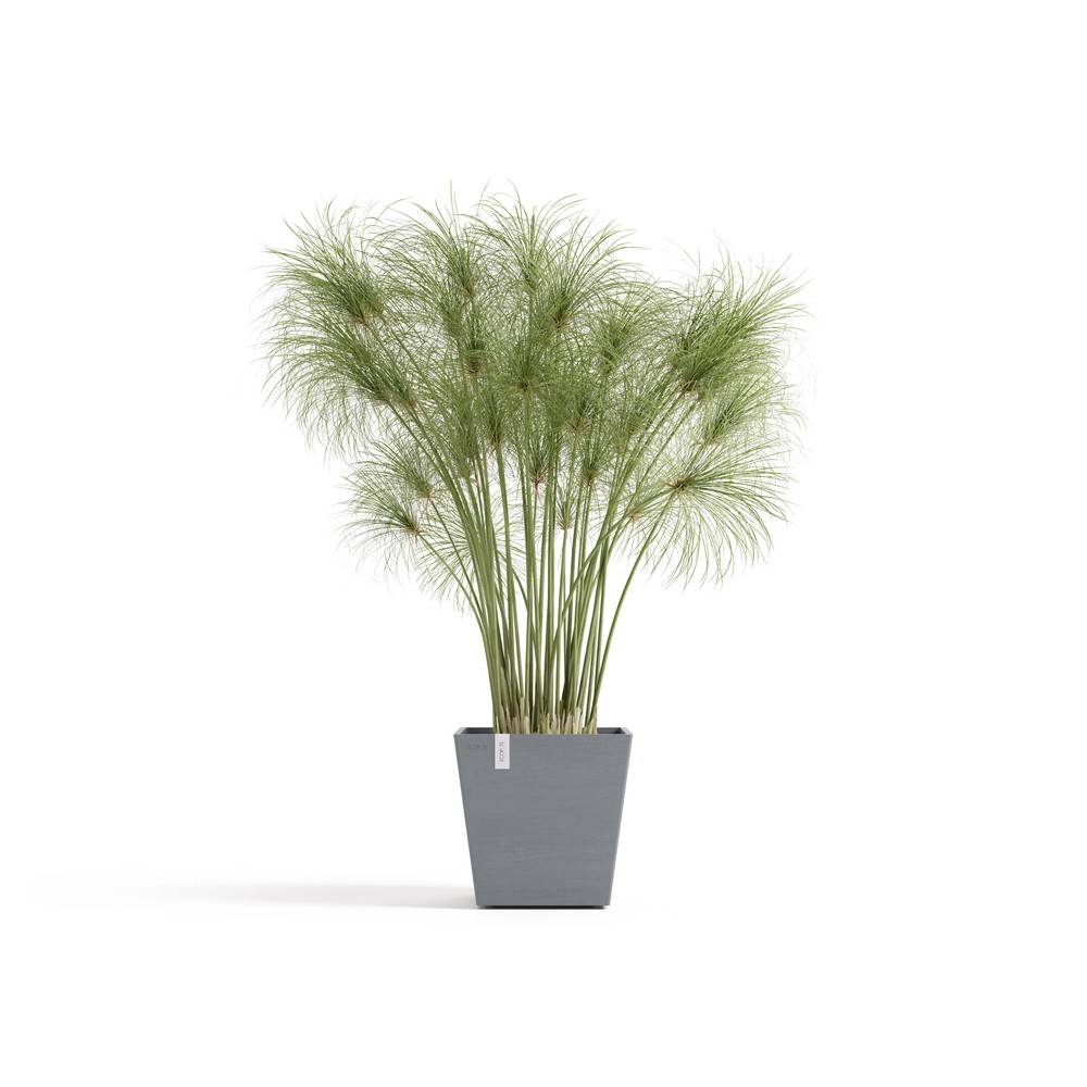 Ecopots - Pot Carré Rotterdam 25 Bleu Gris + réservoir d'eau - 25,2 x 25,2 x H. 24,5 cm - 10,7 L ECOPOTS - Imagen 1