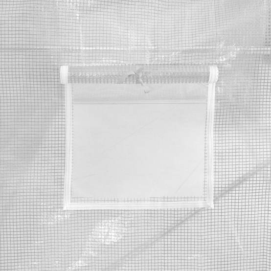 Serre Tunnel Jardin Acier Galvanisé PE Culture Potager Protection Hiver 12m² Blanc - ComfortXL Outdoor Living - Image 10