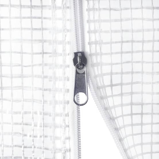 Serre Tunnel Jardin Acier Galvanisé PE Culture Potager Protection Hiver 12m² Blanc - ComfortXL Outdoor Living - Image 7