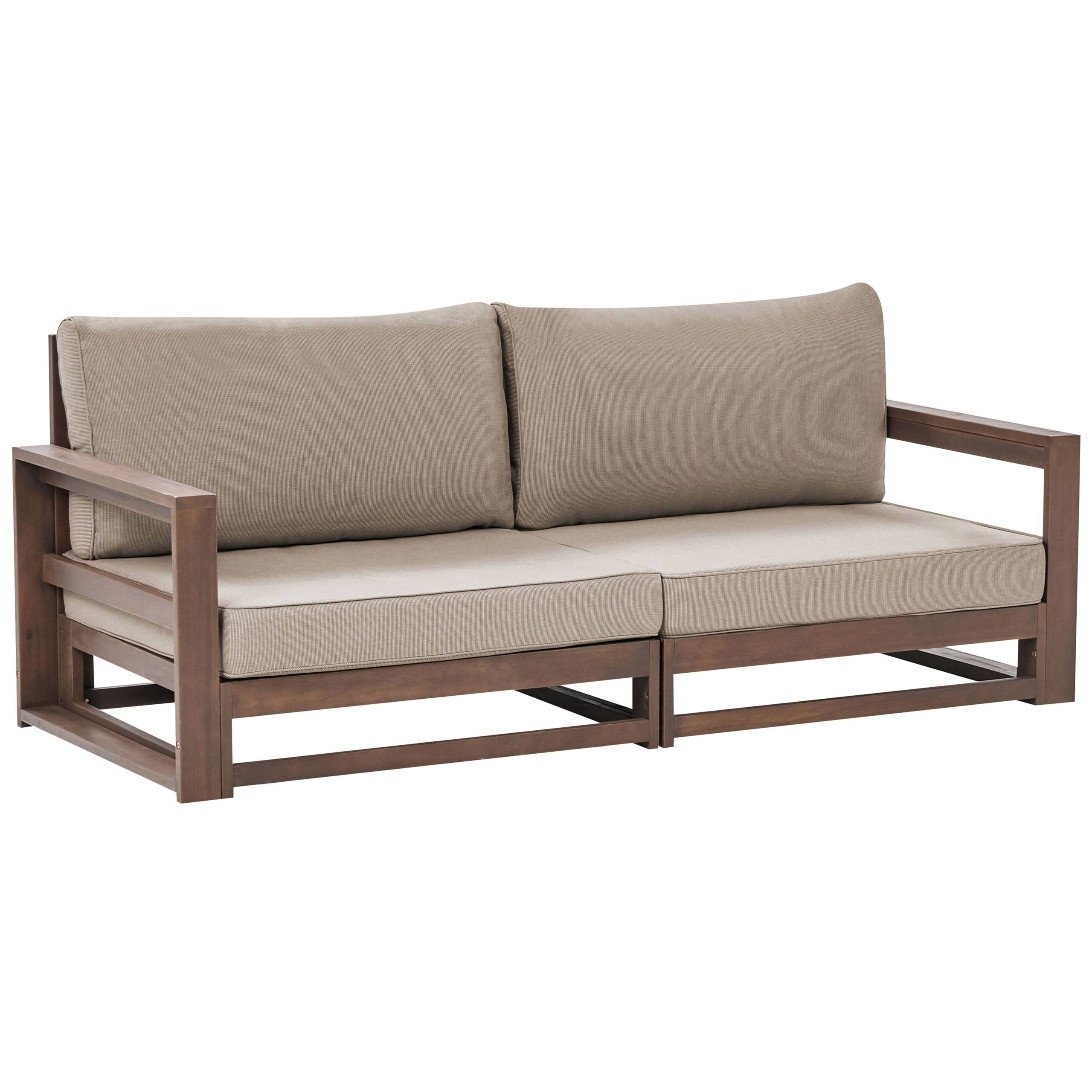 Beliani - Canapé de jardin, 2 Personnes Bois d'acacia certifié Marron foncé TIMOR - Beliani - Imagen 2