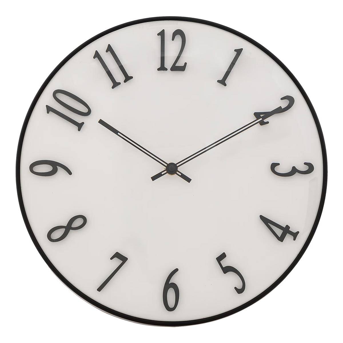 Horloge Murale Relief "Edgar" 35cm Blanc - Image 1