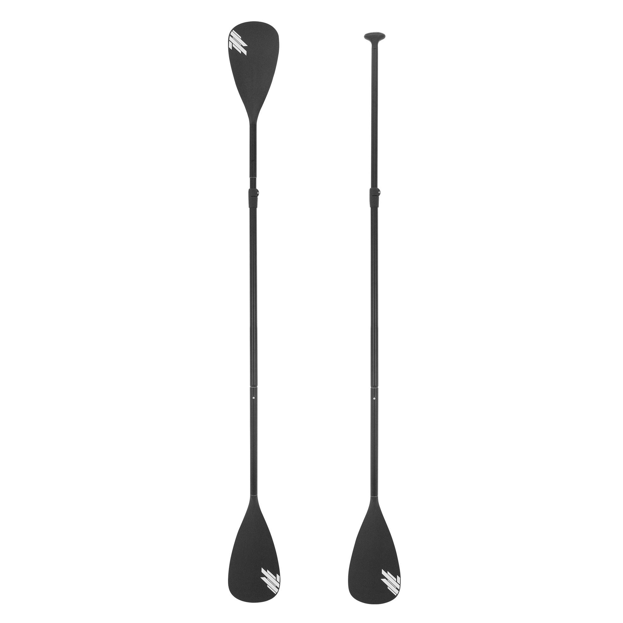 Pagaie de paddle 2 en 1 réglable pour SUP/kayak divisé à 4 sections en aluminium rame télescopique pale en plastique robuste facile à transporter - Image 1