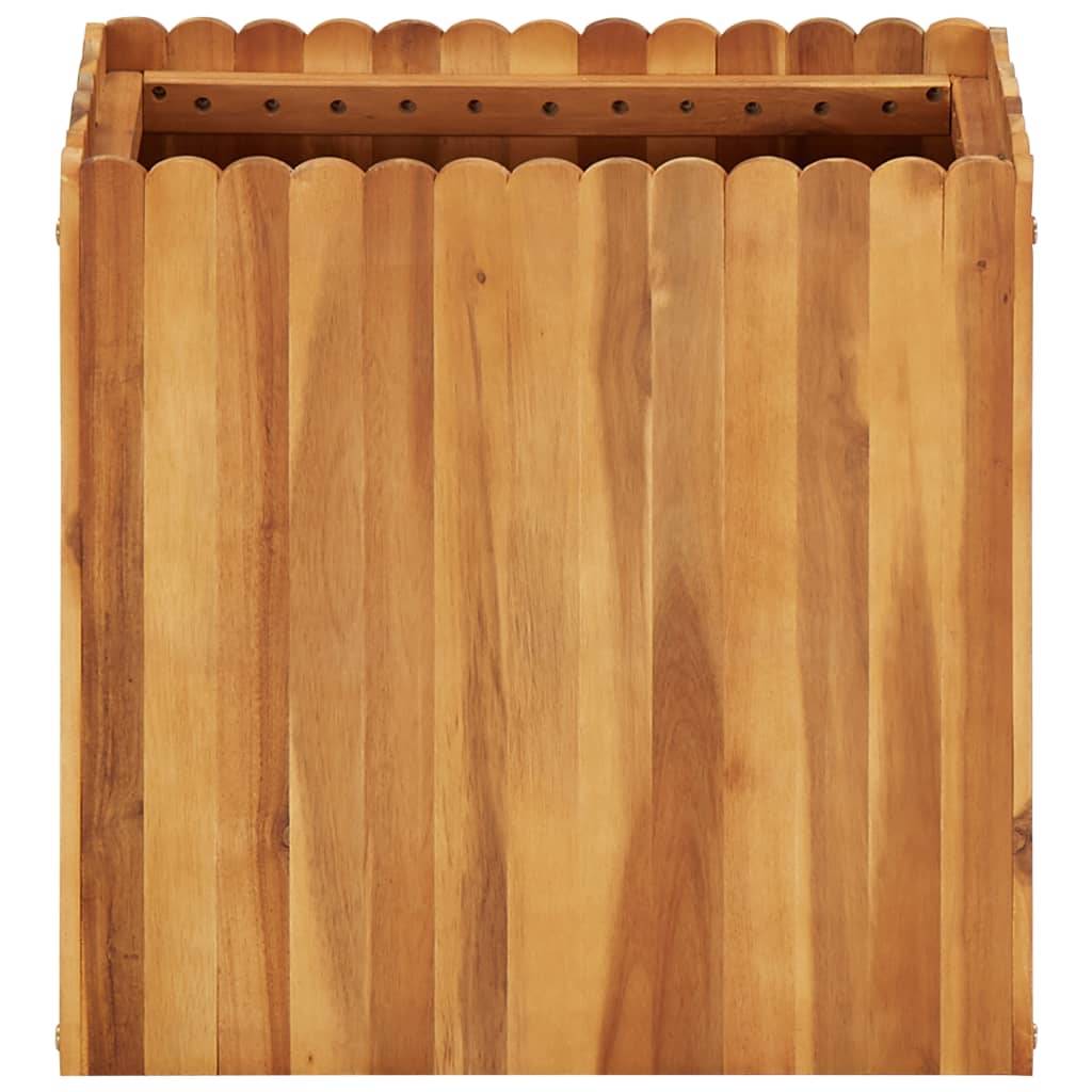 Helloshop26 - Jardinière lit surélevé plantes fleurs jardin 50 x 30 x 50 cm bois massif d'acacia - Imagen 2