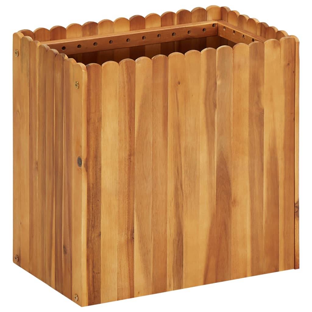 Helloshop26 - Jardinière lit surélevé plantes fleurs jardin 50 x 30 x 50 cm bois massif d'acacia - Imagen 1