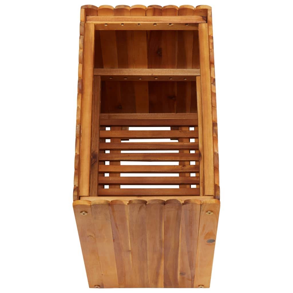 Helloshop26 - Jardinière lit surélevé plantes fleurs jardin 50 x 30 x 50 cm bois massif d'acacia - Imagen 4