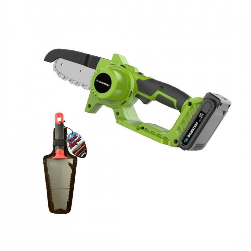 PACK tronçonneuse + RootSlayer à main  | Tronçonneuse électrique | Outils multifonctions jardin | Léger/Facile d'utilisation- VENTEO - Image 1