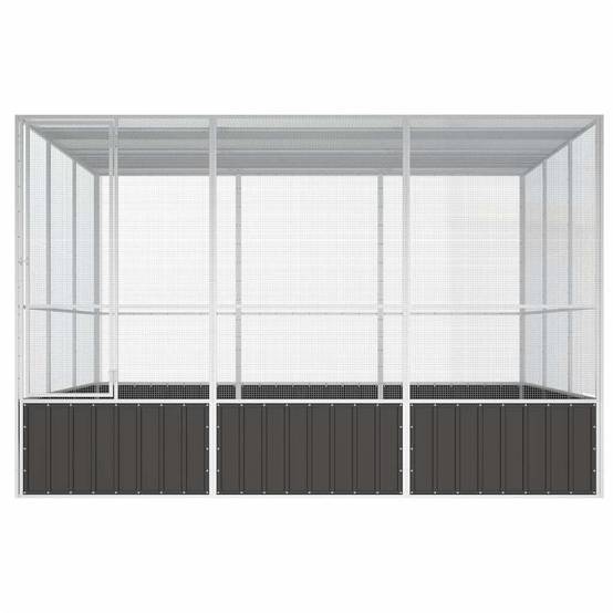 Abri Oiseaux XXL Acier Galvanisé Durable Élevage Anthracite 302x324cm - ComfortXL Outdoor Living - Image 3