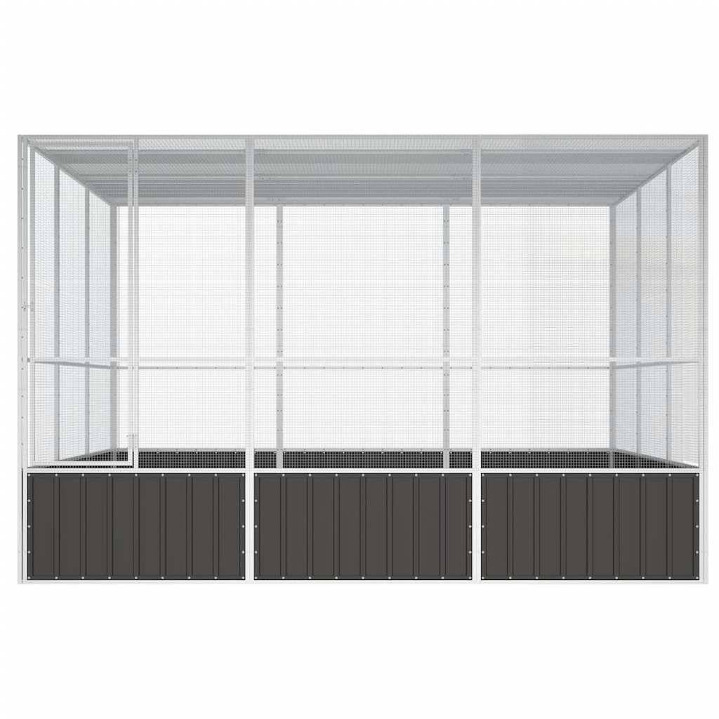 Abri Oiseaux XXL Acier Galvanisé Durable Élevage Anthracite 302x324cm - ComfortXL Outdoor Living - Image 3