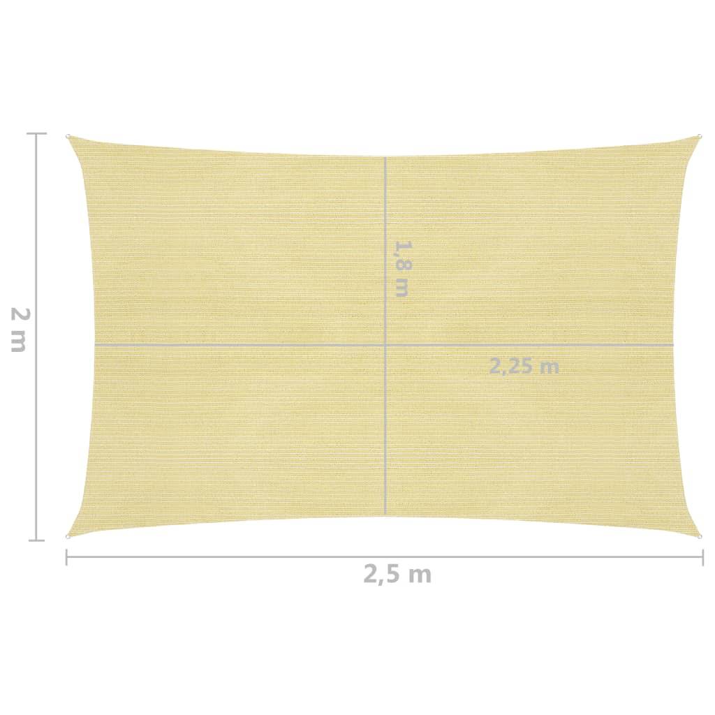 Helloshop26 - Voile toile d'ombrage parasol 160 g/m² beige 2 x 2,5 m PEHD - Imagen 6