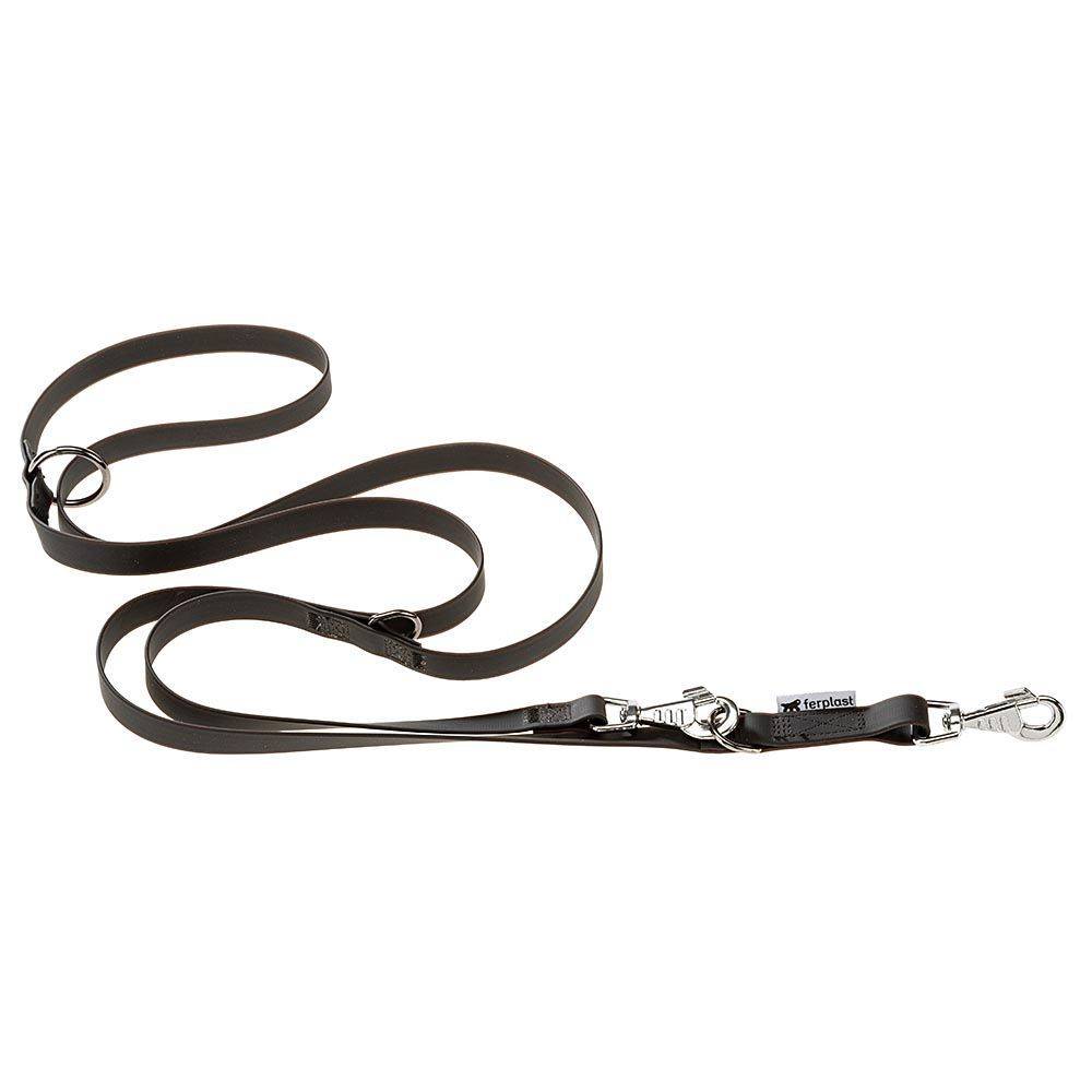 Ferplast - Laisse de Dressage pour Chiens EVOLUTION GA25/200 Hypoallergénique, Lavable, Poignée rembourrée, Noir