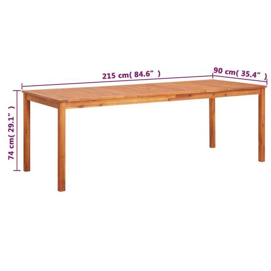 Table bois composite Eser Naturel 215 X 90 X 74 cm - P87209N - Image 6