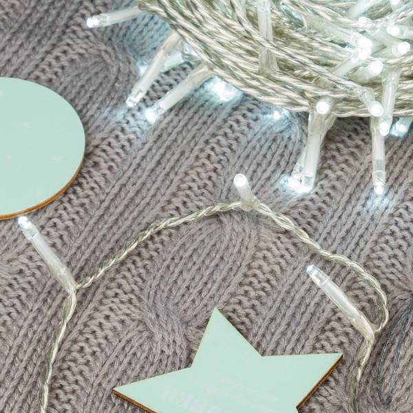 Lotti - Guirlande lumineuse blanc froid 25M 360 miniLED 8 animations fil transparent Lotti - Imagen 9