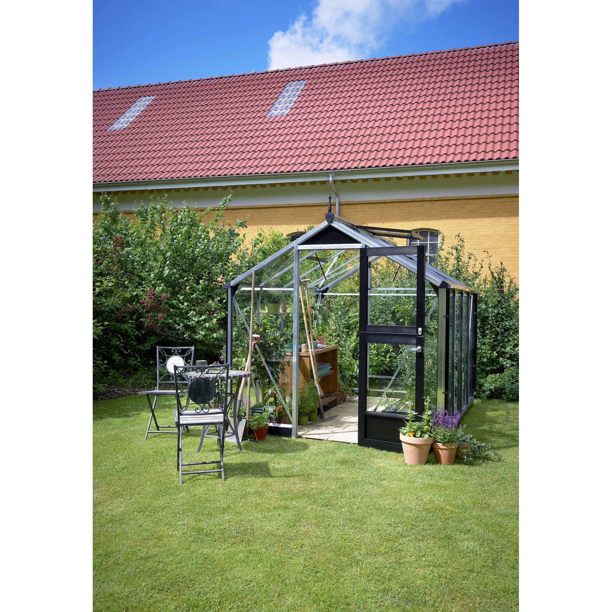 Juliana - Serre en verre trempé 6,6 m² Compact, aluminium - Juliana - Image 2