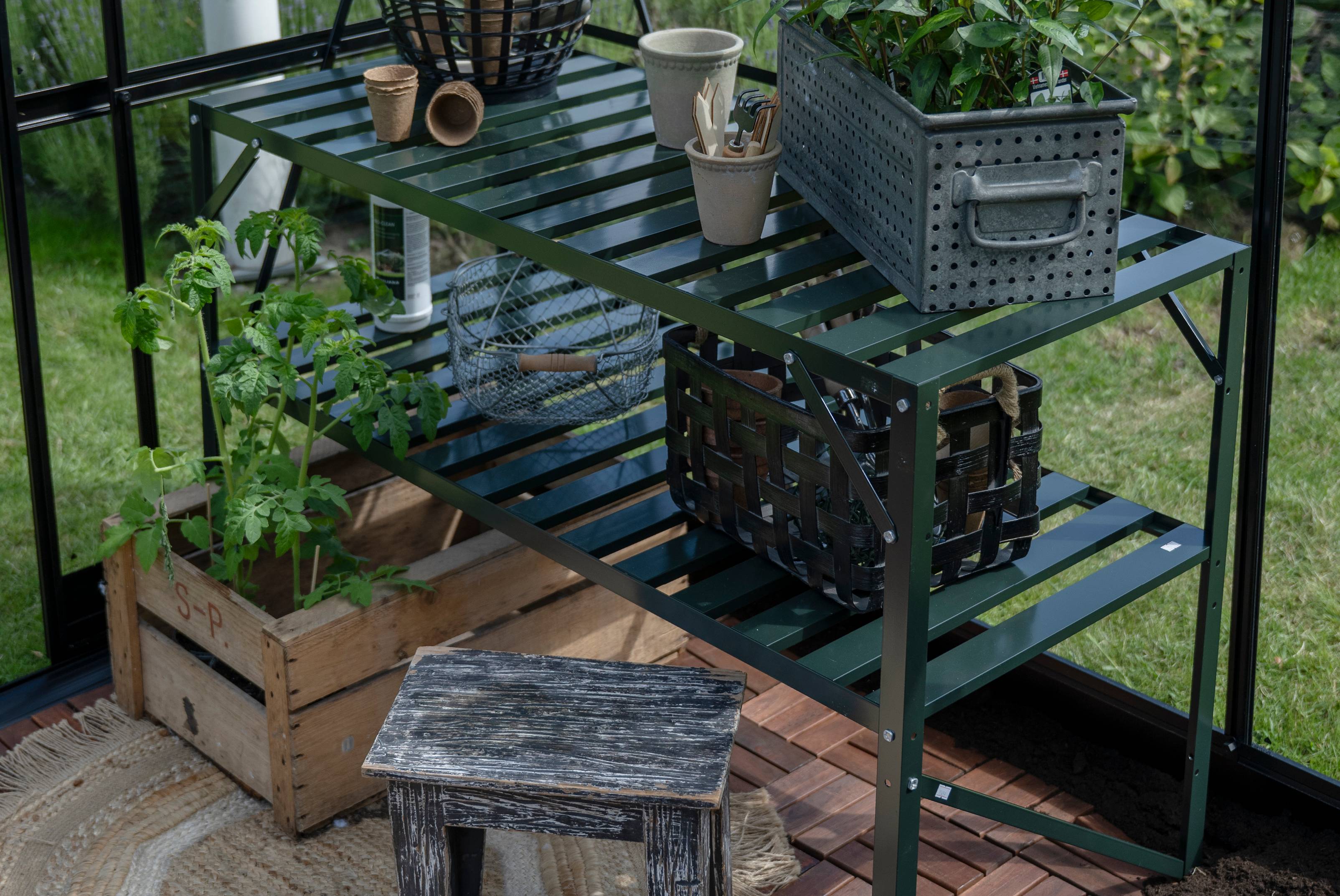 Halls - Halls alu staging - 2 tier - green - Image 4