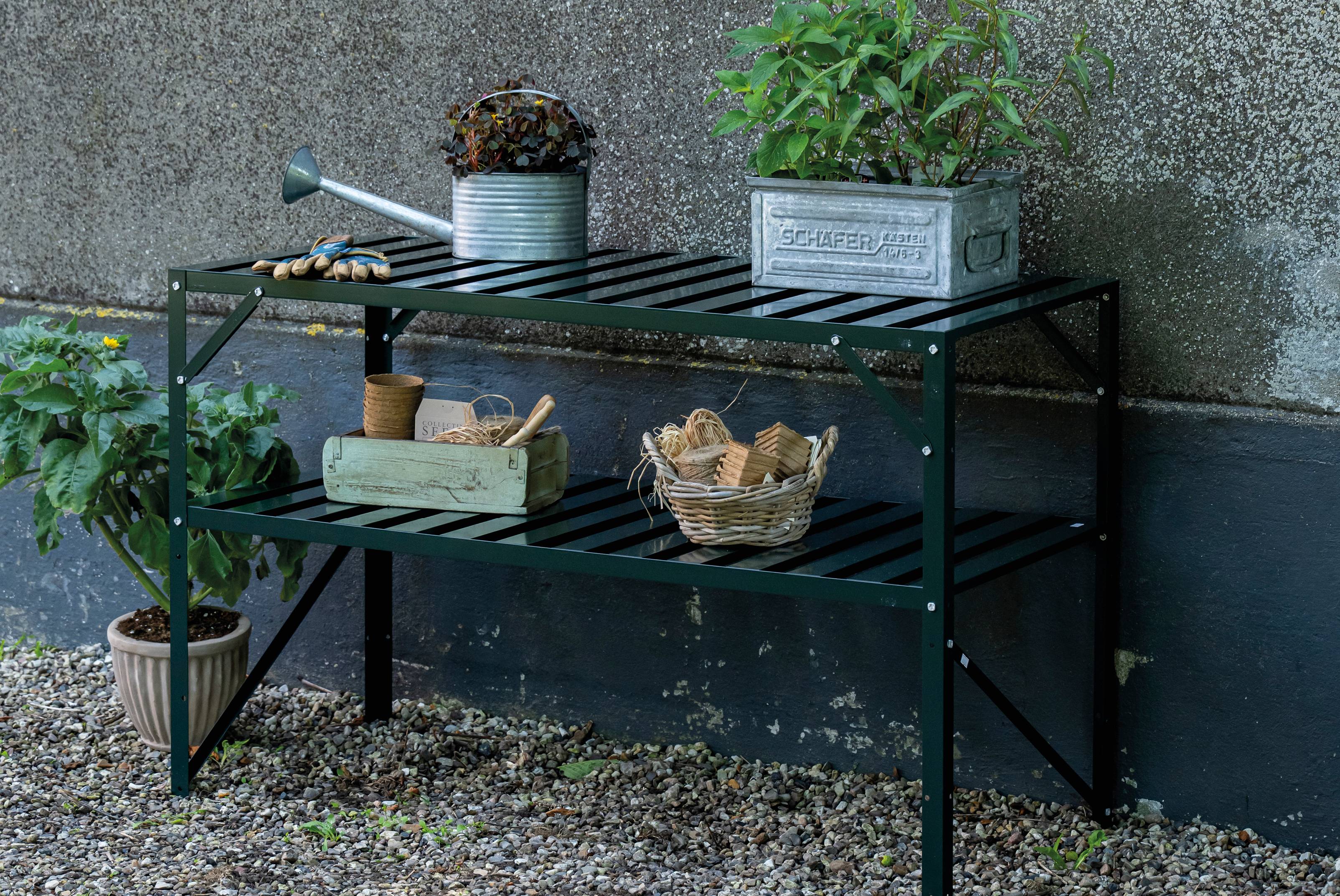 Halls - Halls alu staging - 2 tier - green - Image 1