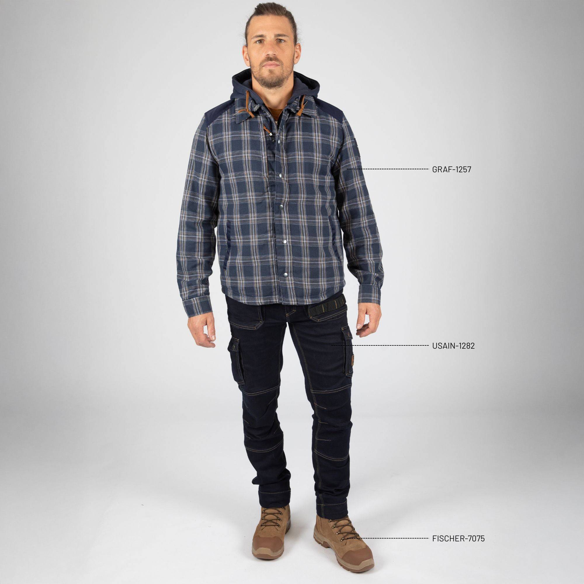 taille s - graf - surchemise de travail - 1257 marine - Image 2