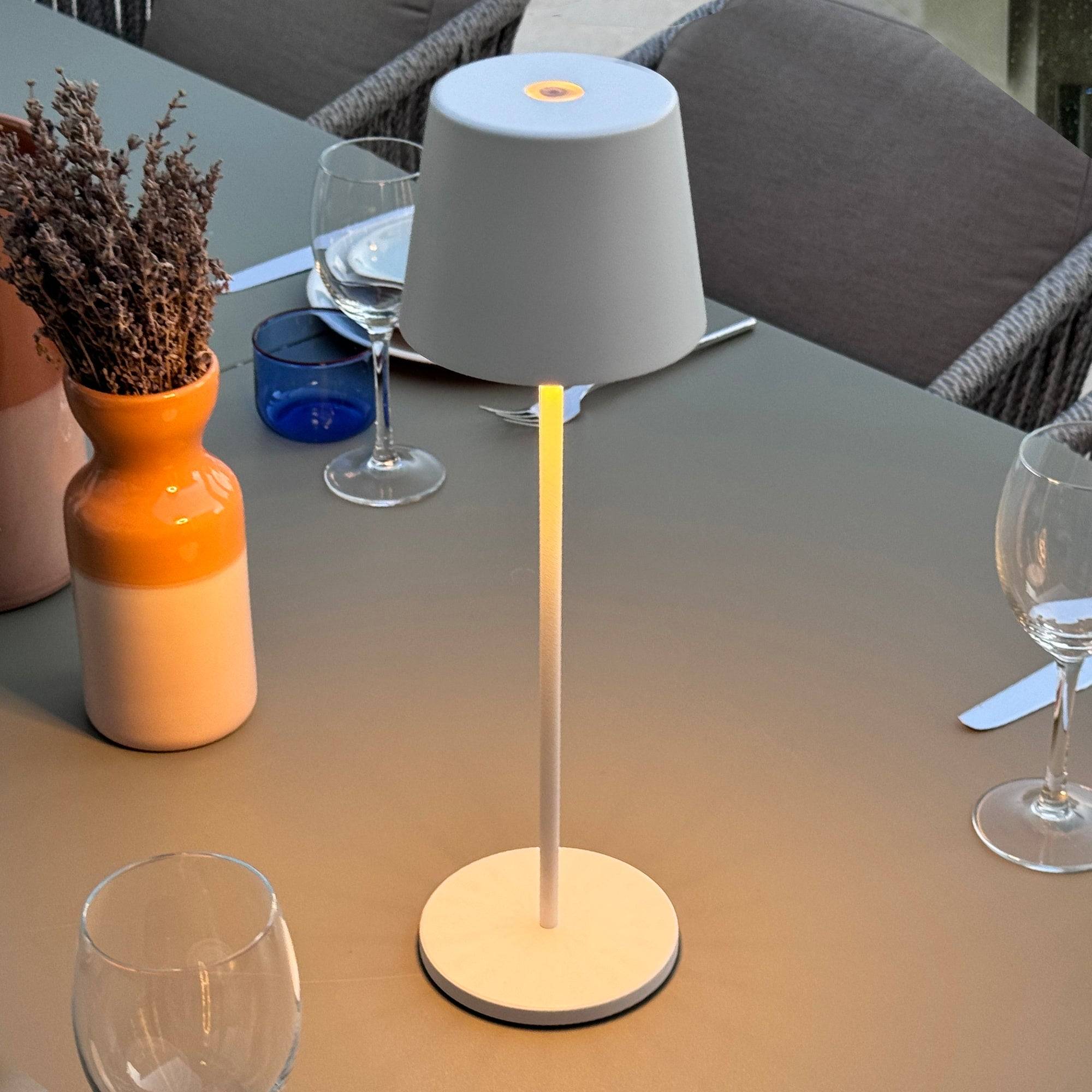 Lumisky - Lampe de table sans fil KELLY Blanc H38cm - Imagen 8