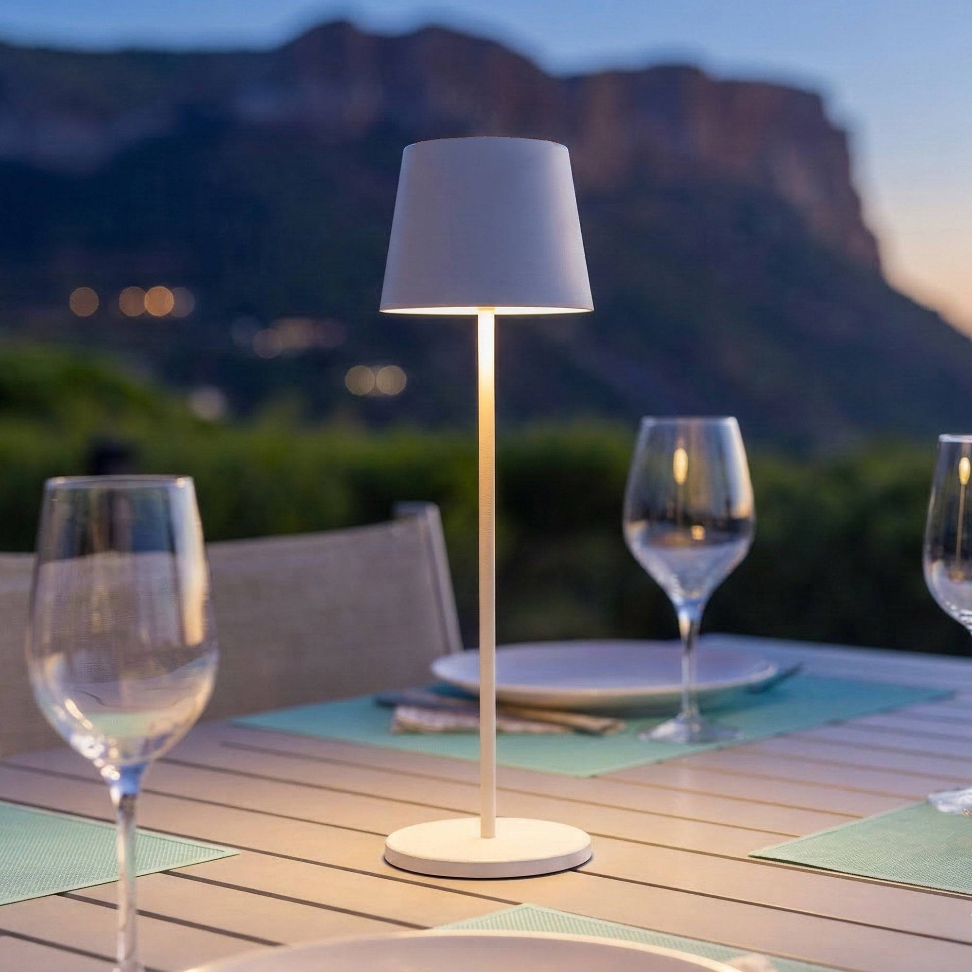 Lumisky - Lampe de table sans fil KELLY Blanc H38cm - Imagen 2