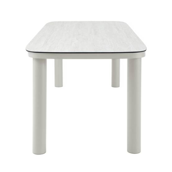 Oviala - Table de jardin structure en aluminium 8 personnes L213x90cm beige Nocera - Oviala - Image 6