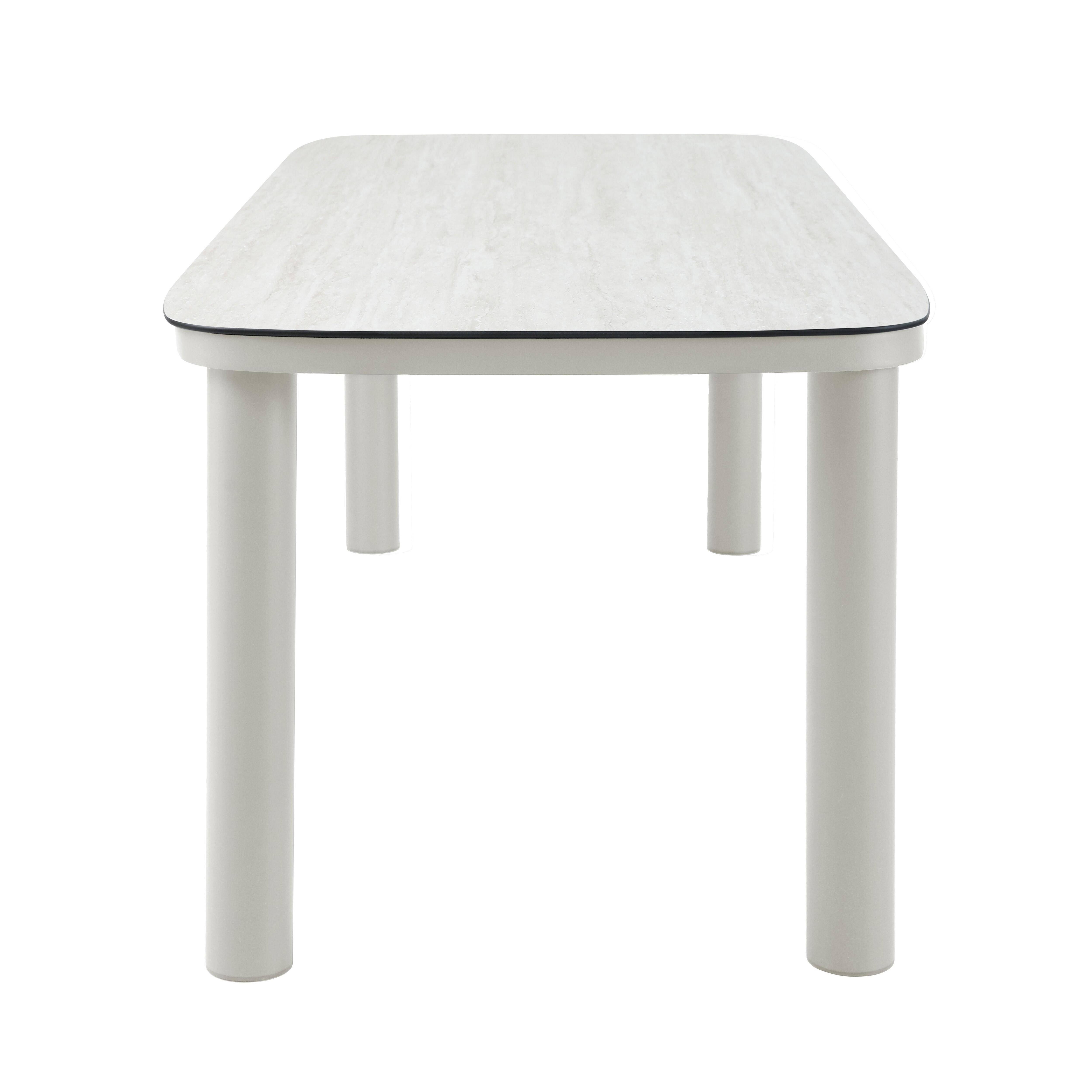Oviala - Table de jardin structure en aluminium 8 personnes L213x90cm beige Nocera - Oviala - Image 6