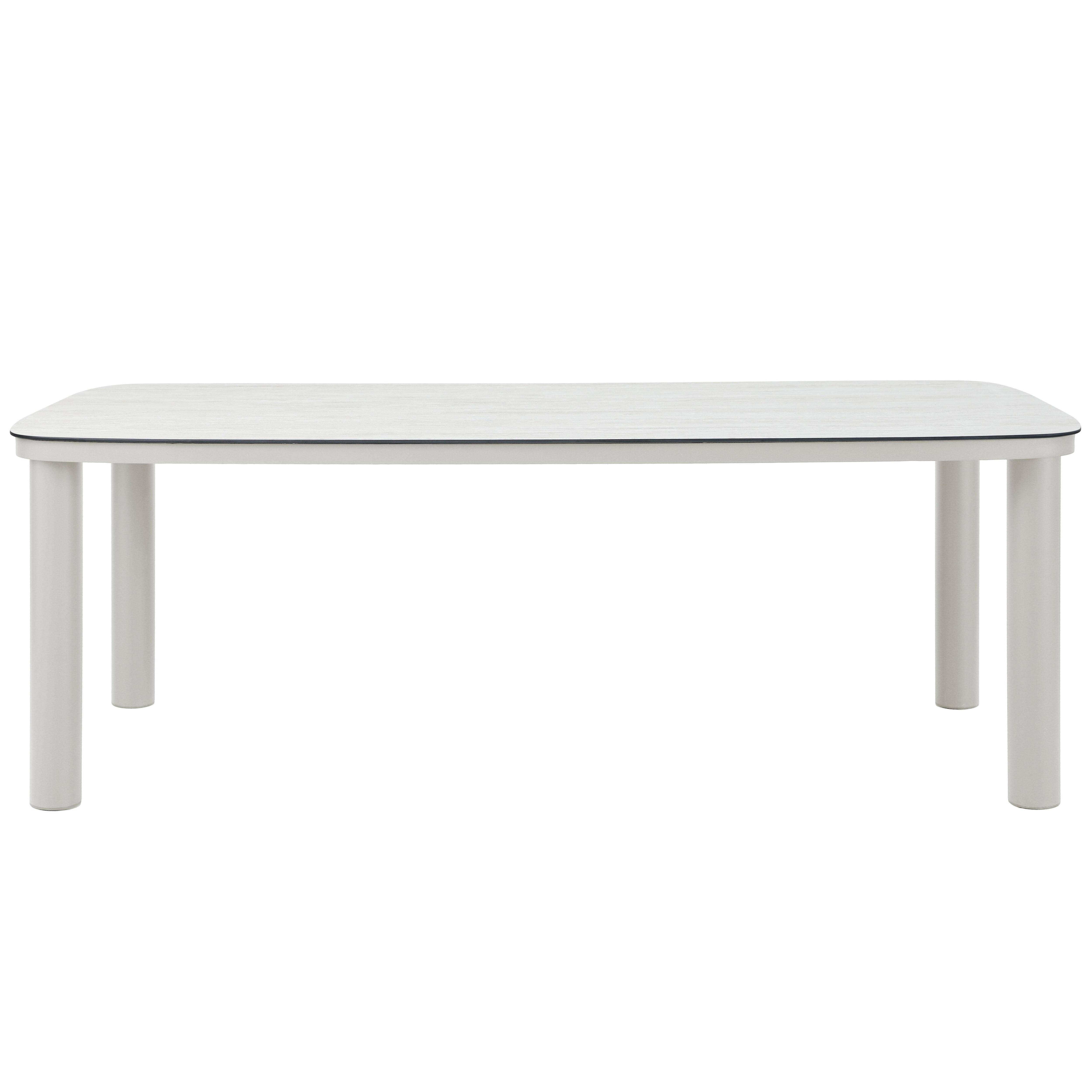 Oviala - Table de jardin structure en aluminium 8 personnes L213x90cm beige Nocera - Oviala - Image 5