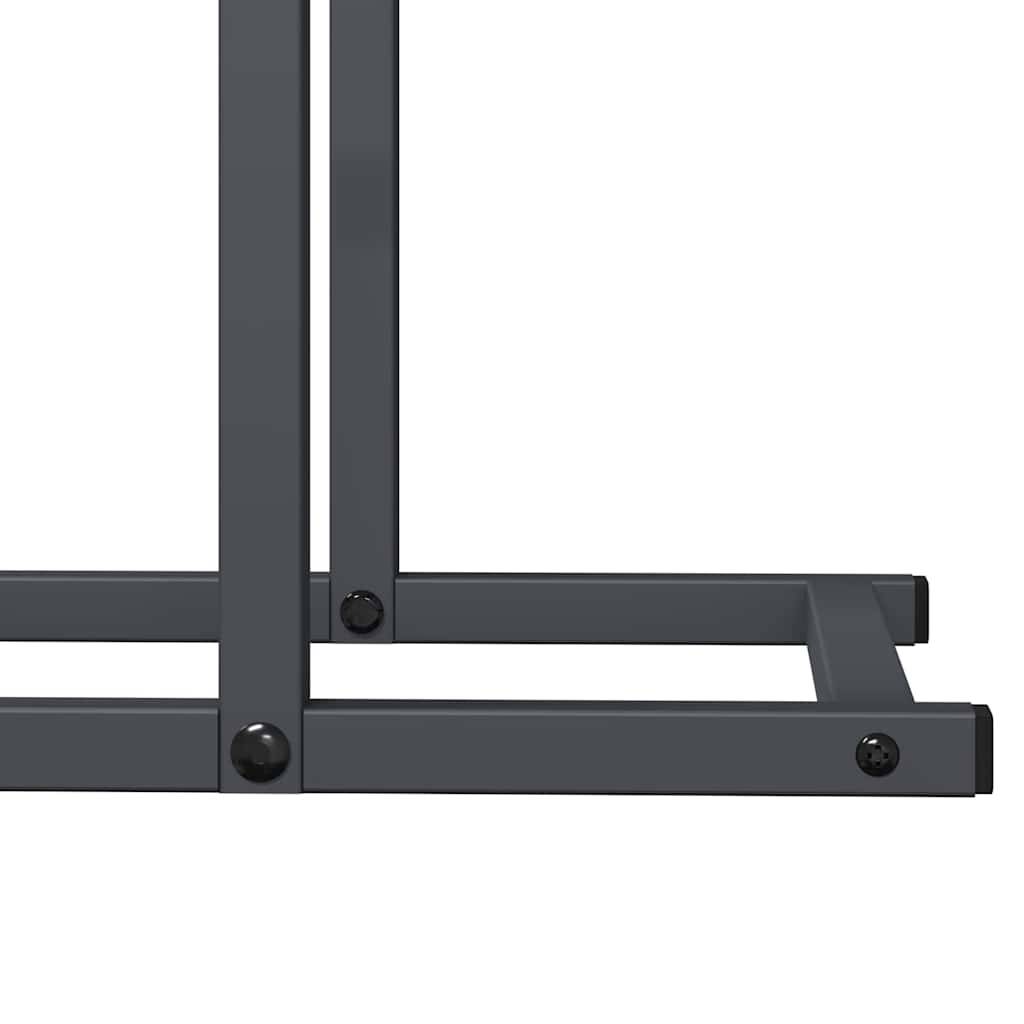 Range-bûches acier robuste pour cheminée intérieur & extérieur Anthracite 80x90cm – ComfortXL Outdoor Living - Image 8