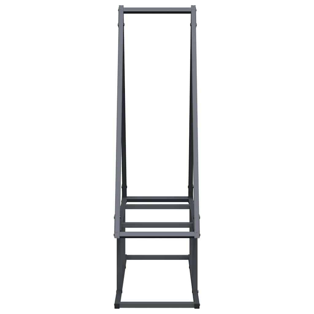 Range-bûches acier robuste pour cheminée intérieur & extérieur Anthracite 80x90cm – ComfortXL Outdoor Living - Image 6