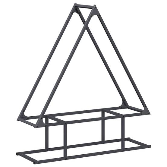 Range-bûches acier robuste pour cheminée intérieur & extérieur Anthracite 80x90cm – ComfortXL Outdoor Living - Image 2