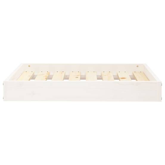 ComfortXL - Cadre de Lit Chien en Bois Massif Couchage Stable et Robuste Blanc 71,5x54 cm - ComfortXL Pet Living - Image 3