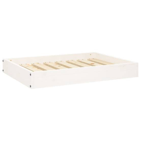 ComfortXL - Cadre de Lit Chien en Bois Massif Couchage Stable et Robuste Blanc 71,5x54 cm - ComfortXL Pet Living - Image 2