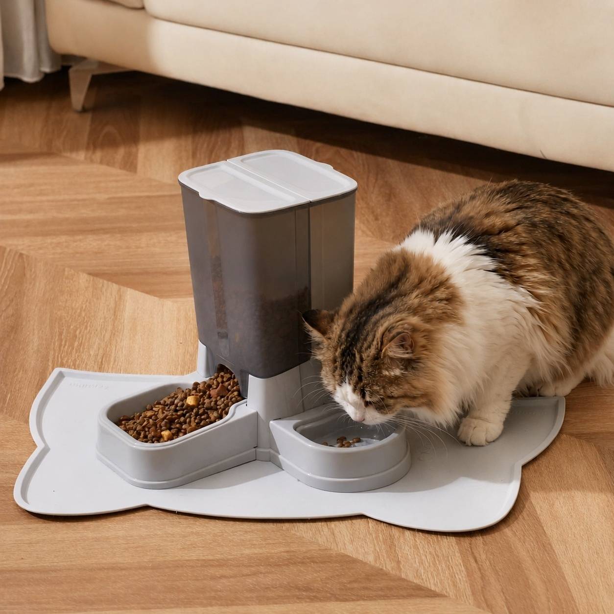 Distributeur Automatique 2 En 1 Pour Animaux Compagnons Eau Et Nourriture Sans Fuite Filtre Inclus - Image 3