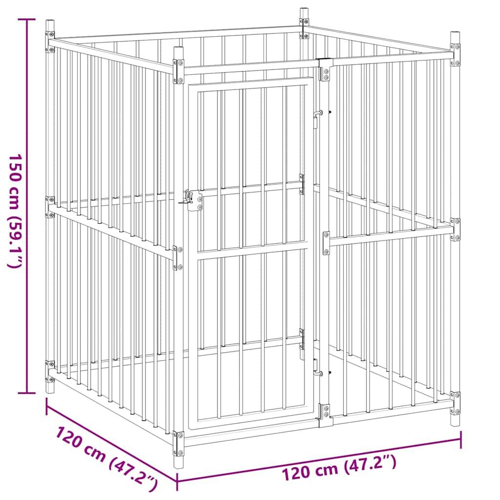 Vidaxl - Chenil extérieur pour chiens 120 x 120 x 150 cm vidaXL 145763 - Imagen 3