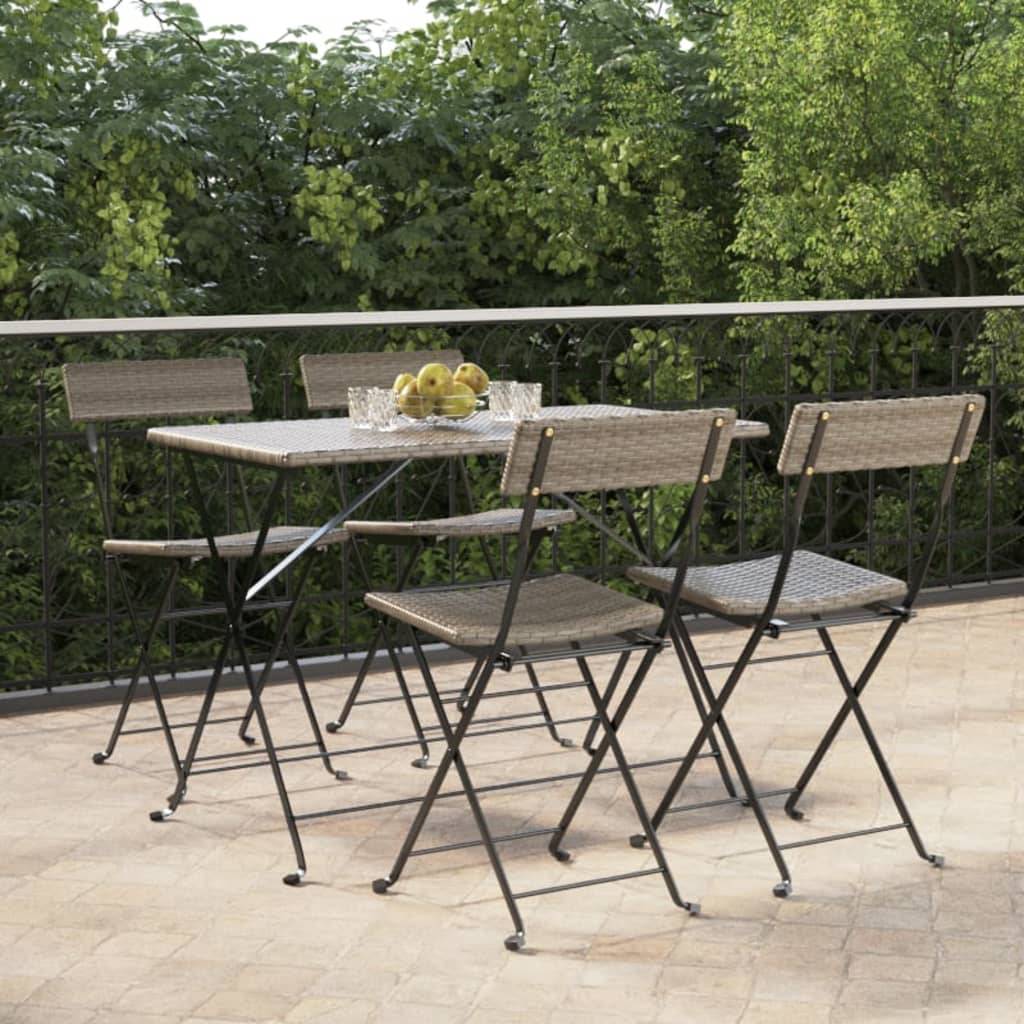 Prolenta Premium - Chaises de jardin rotin gris 40 x 45 x 79 cm - Prolenta premium p378.6 - Image 2