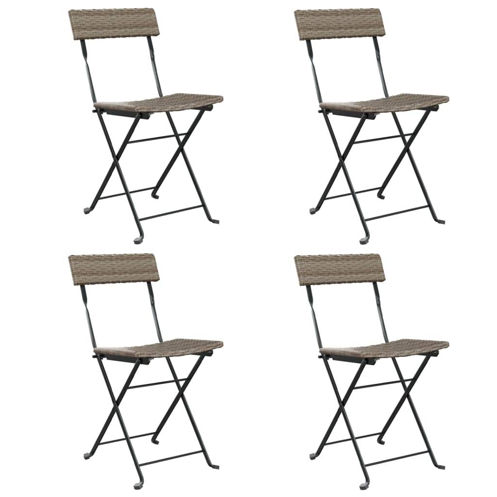 Prolenta Premium - Chaises de jardin rotin gris  40 x 45 x 79 cm  - Prolenta premium p378.6 - Image 1