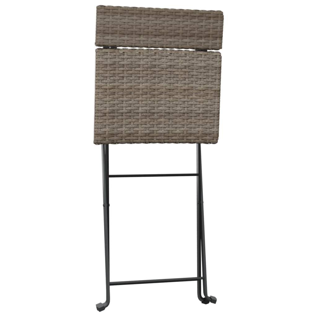 Prolenta Premium - Chaises de jardin rotin gris  40 x 45 x 79 cm  - Prolenta premium p378.6 - Image 5