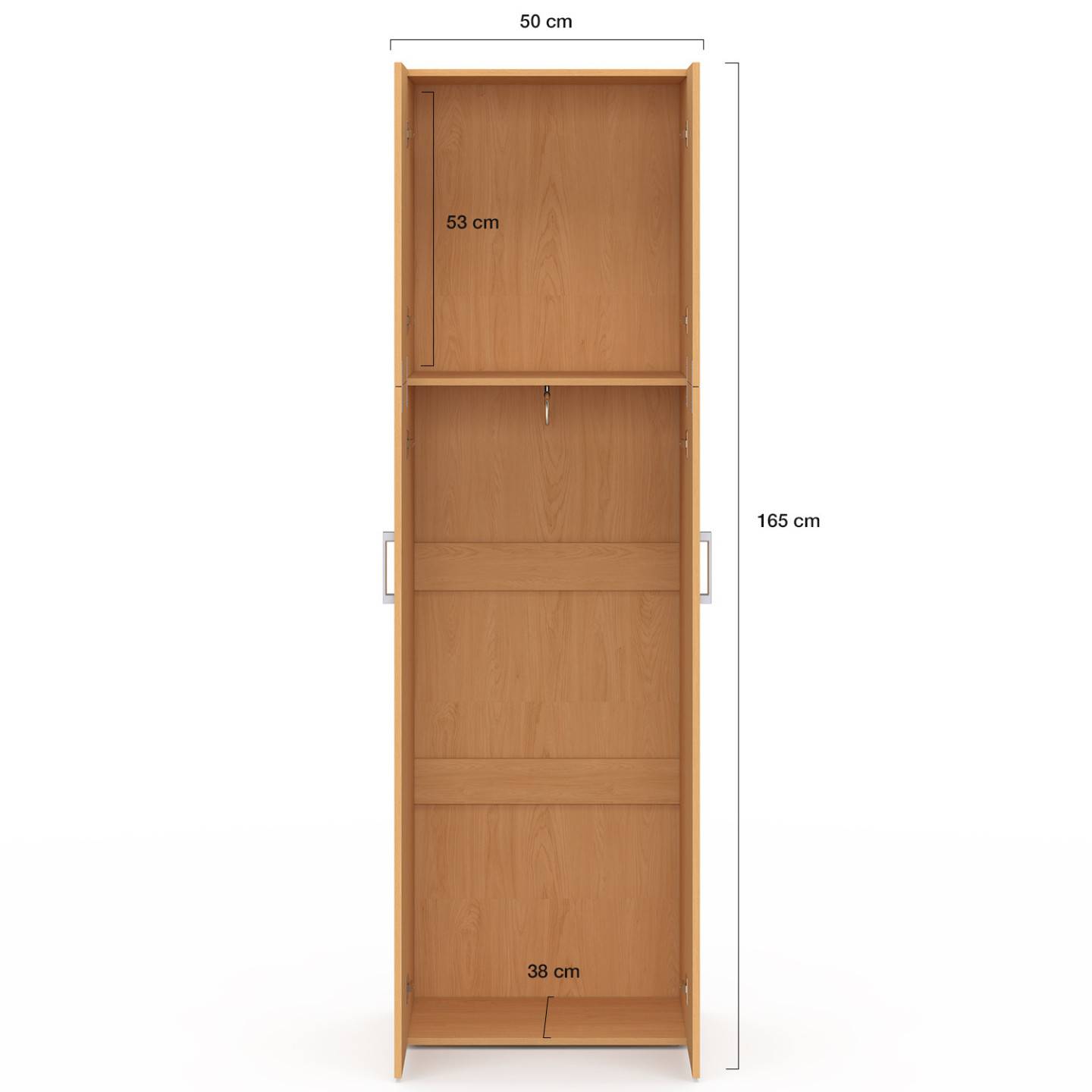 Armoire 2 portes JULIANA bois penderie 50 cm avec étagère - Image 4