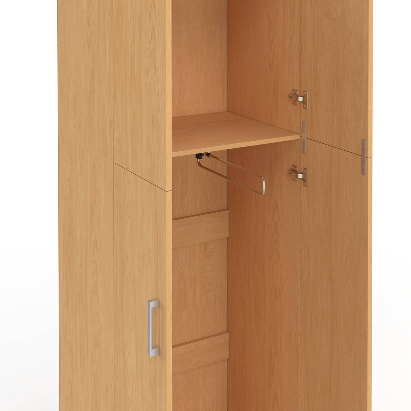 Armoire 2 portes JULIANA bois penderie 50 cm avec étagère - Image 6