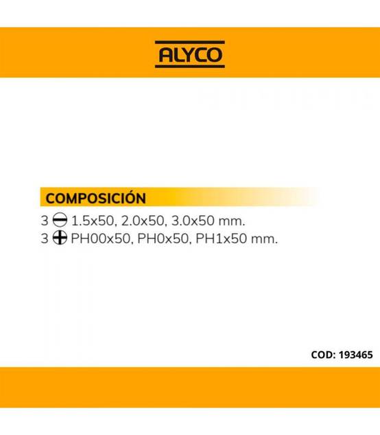 Set De 6 Tournevis Précision Alyco 193465 - Image 4